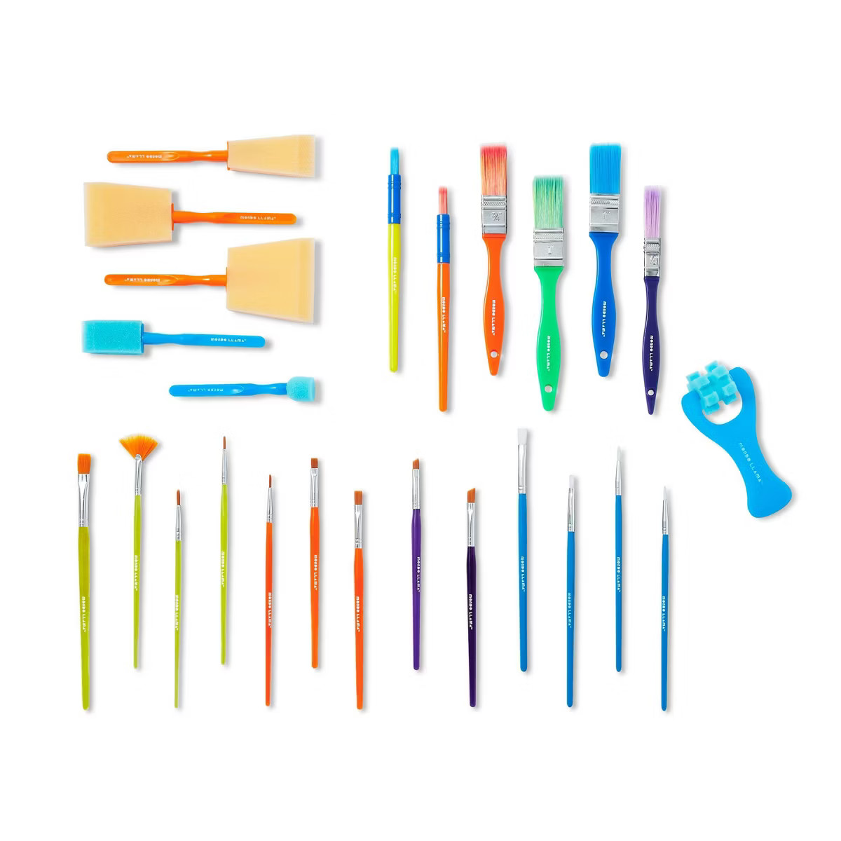 25pc Mixed Media Tools Set - Mondo Llama\u2122: Artist Paint Brushes & Applicators, Nylon & Wood,... | Target