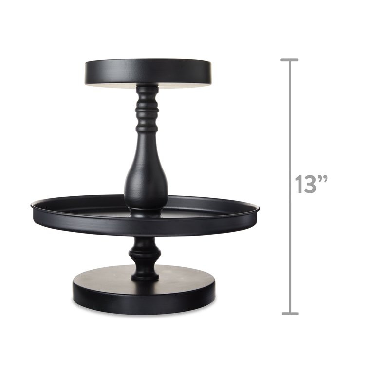 Way to Celebrate Halloween 2-Tiered Decorative Black Iron Tray | Walmart (US)