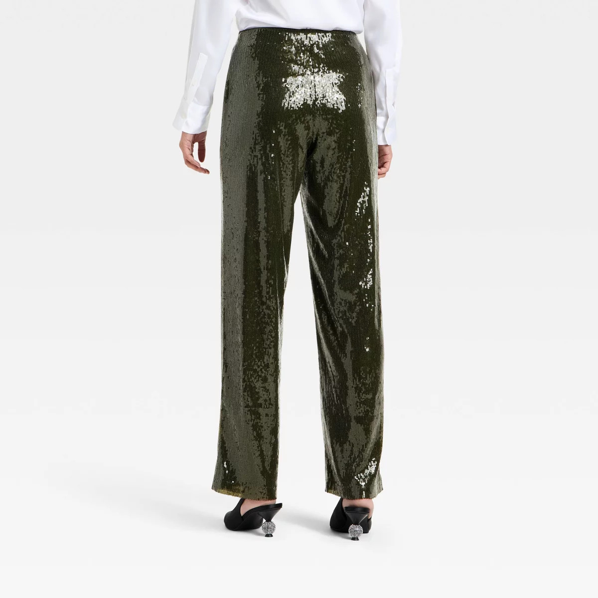 Women's Sequin Pants - A New Day™ Green | Target