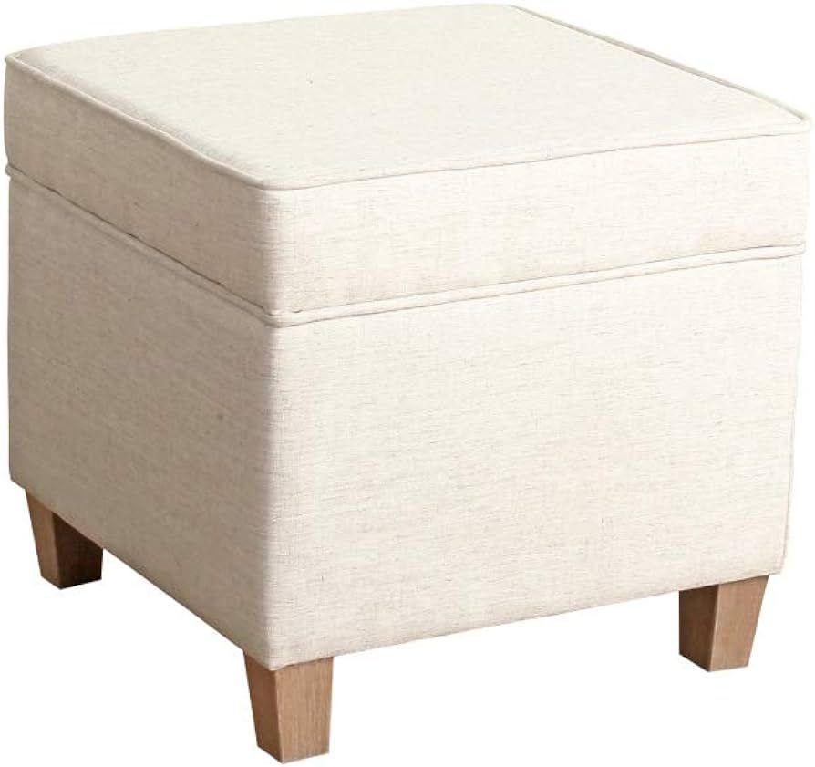 Homepop Home Decor | K7342-F2067 | Classic Square Storage Ottoman with Lift Off Lid | Ottoman wit... | Amazon (US)