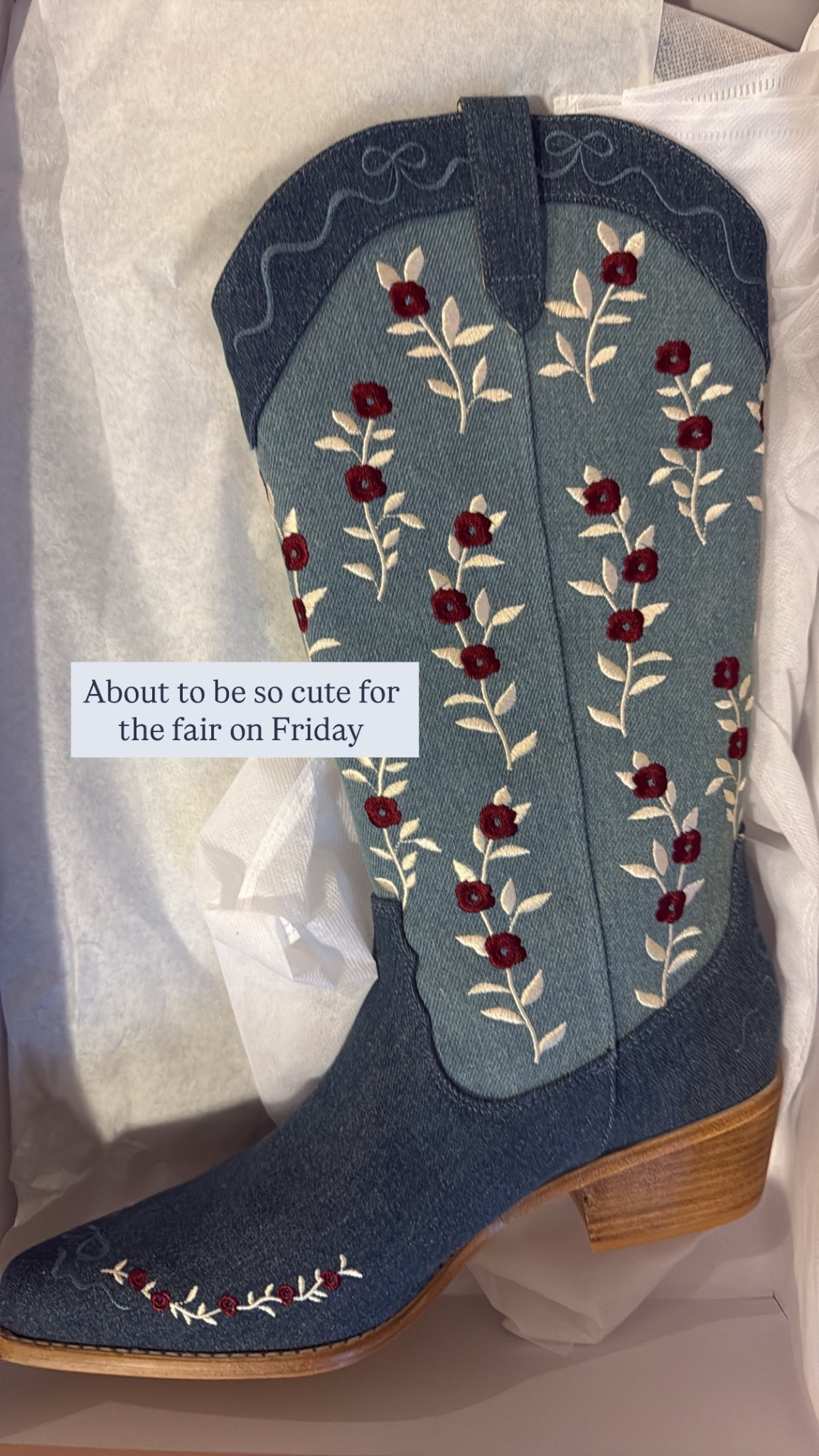 Red white and blue cowboy boots 🇺🇸🌹 Romantic Americana at its finest ❤️ Fit true to size! 

Cowgirl boots, ivy city co, sale find, denim 

#LTKSeasonal #LTKShoeCrush #LTKSaleAlert