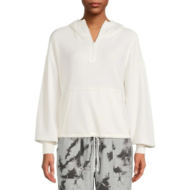 Time and Tru Women's Half Zip Pullover Hoodie | Walmart (US)