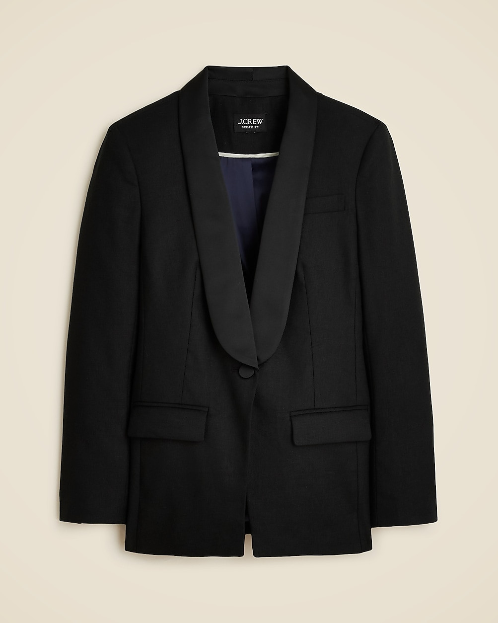 Collection Alexandra shawl-collar blazer in stretch linen blend | J. Crew US