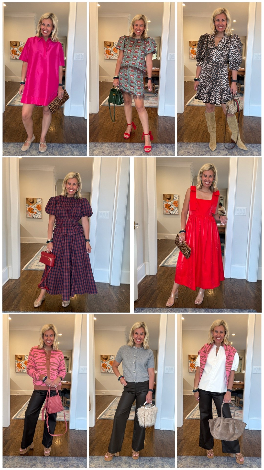 Avara has us ready for all things party! 
Sizing:
Dresses - small 
Grey Cardigan - small 
Pink Cardigan - xs
Brown Wax Jeans - 0 (size down) 
Feather top - small 
Feather skirt - medium 
Red Plaid top - xs 
Red Plaid Skirt - small 

*Code mixandmatch15 for 15% off 1st 
 order at Avara￼