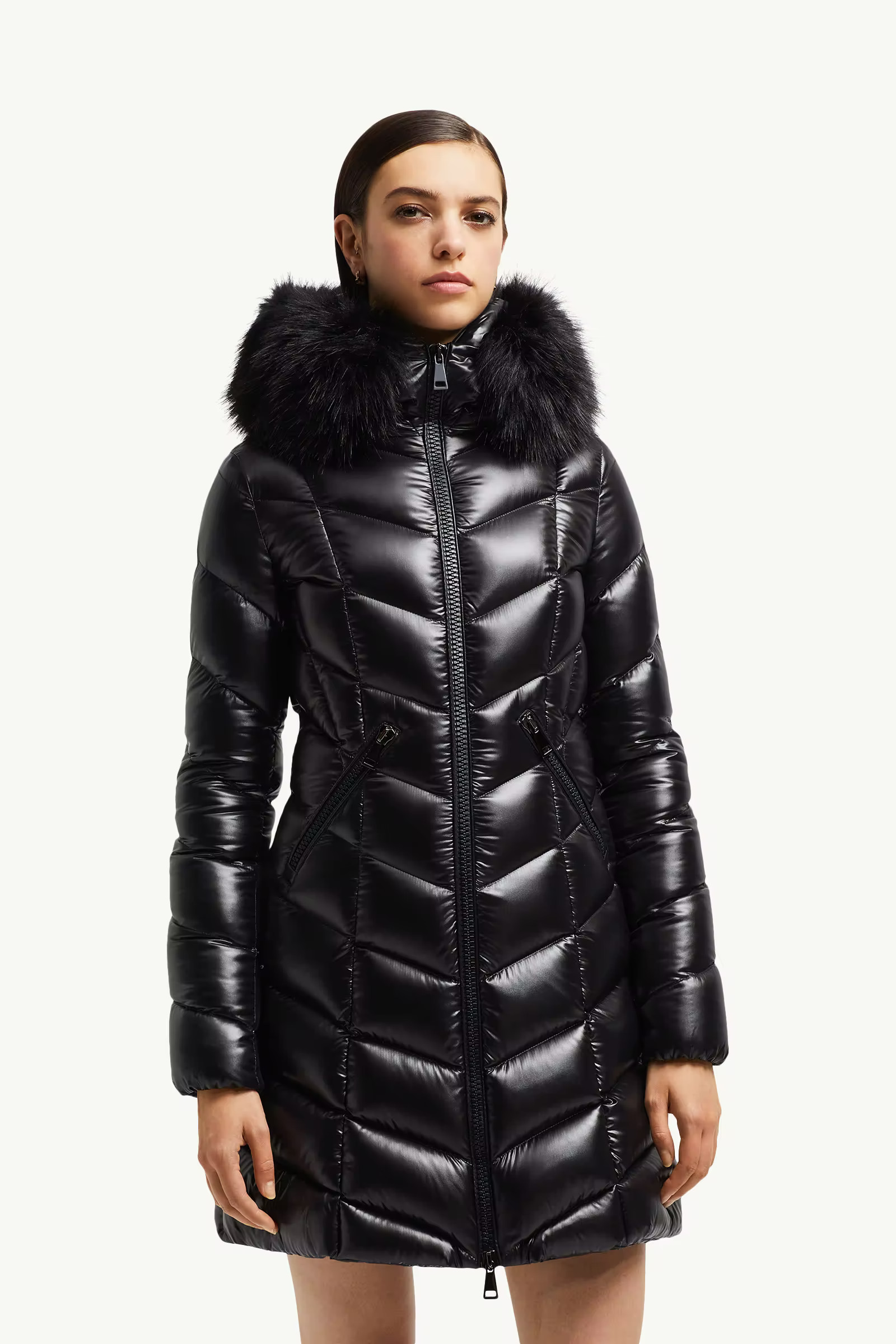 Fulmarus Faux Fur-Trimmed Hooded Long Down Jacket | Moncler