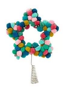 Pom Pom Star Christmas Tree Topper | Belk