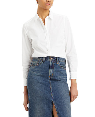 Women's Classic Fit Button-Front Shirt | Macy's