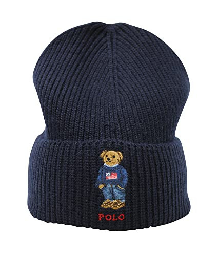 POLO RALPH LAUREN Men's Solid Flag Bear Hat, Hunter Navy | Amazon (US)