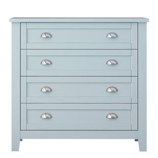 37.8 in. W x 17.7 in. D x 36.3 in. H Blue Linen Cabinet with Drawers for Living Room Kitchen Bran... | The Home Depot