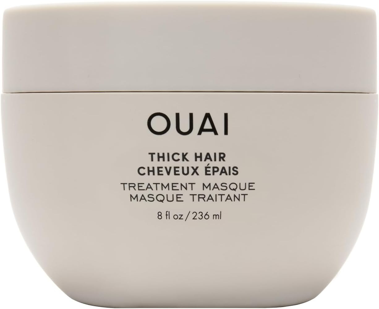 OUAI Thick Hair Treatment Masque - Almond Oil, Olive Oil & Hydrolyzed Keratin to Repair & Restore... | Amazon (UK)