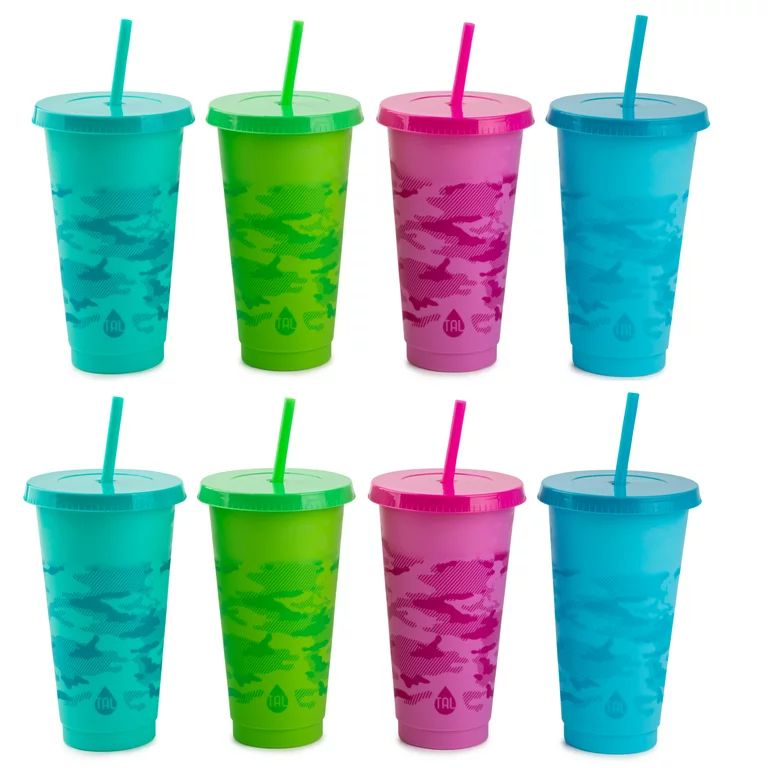 TAL Color Changing Tumbler Cups 24 fl oz, Multi-Color, 8-Pack | Walmart (US)