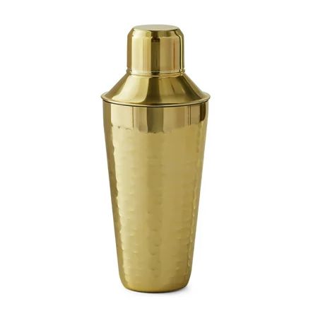 Mainstays 25-Ounce Stainless Steel Cocktail Shaker, Hammered Brass | Walmart (US)