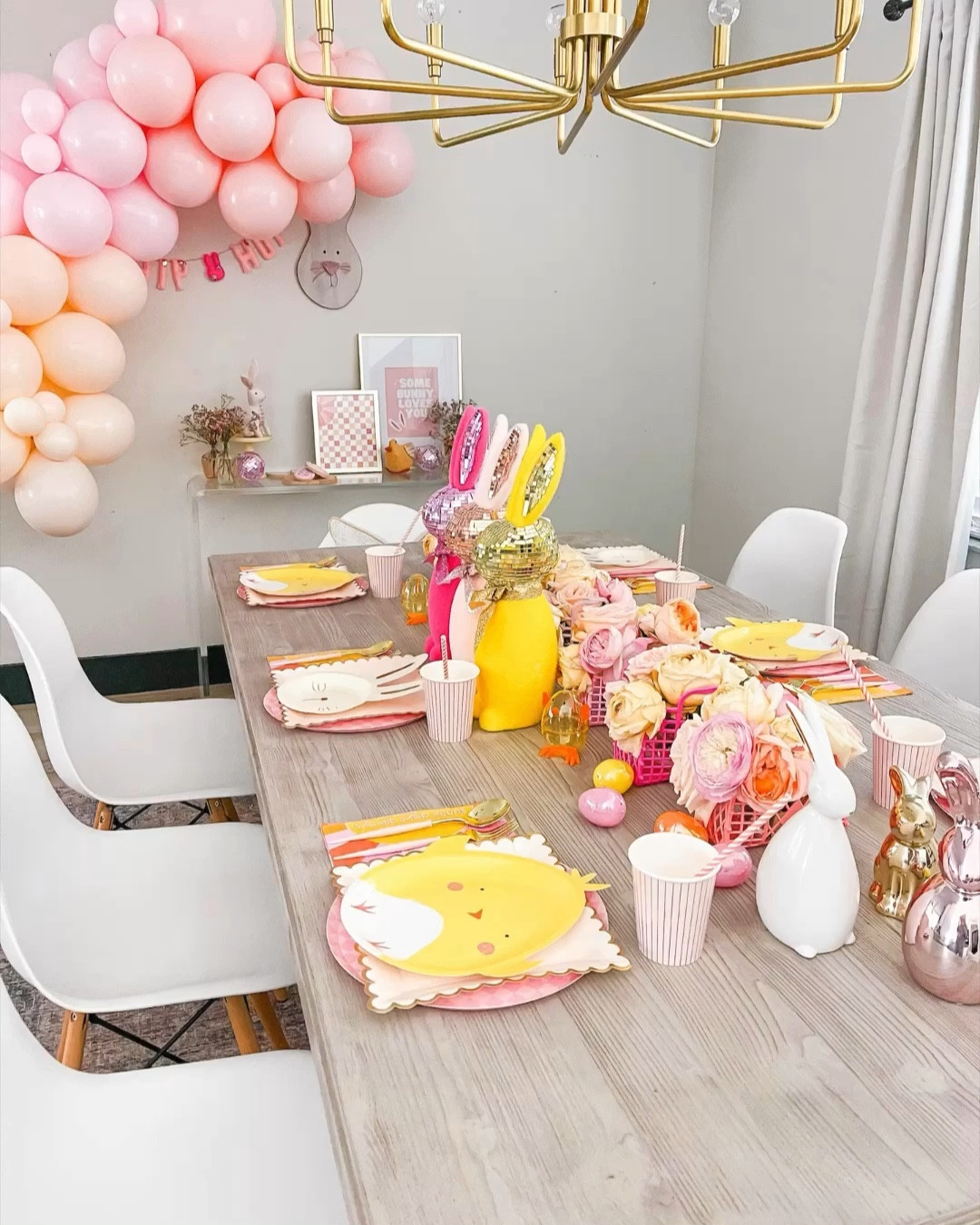 Easter tablescape #easter #eastertablescape #party #roses #easterdecor #easterbrunch #brunch #kidsparty #kidspartyideas #home #homedecor #spring #springparty #table #dinnerware #bunny #balloons #centerpiece #plates #cups #partygoods #homefinds #walmart #walmartbunny #flockedbunny #diy #disco #discoball #partyfavor #jellybasket #baskets

#LTKkids #LTKSeasonal #LTKfamily