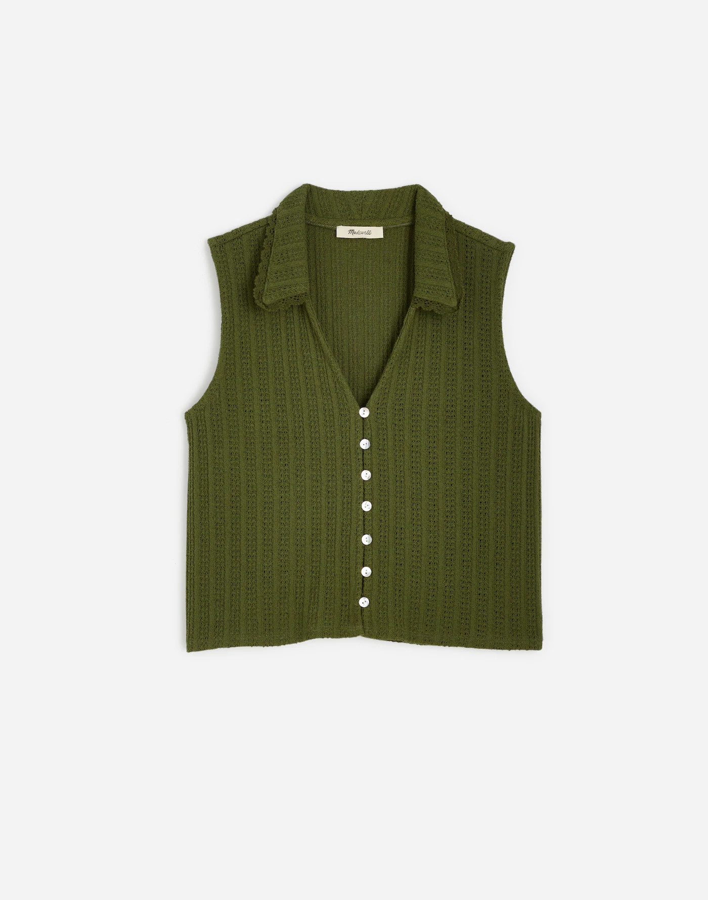 Crochet-Knit V-Neck Sweater Vest | Madewell | Madewell