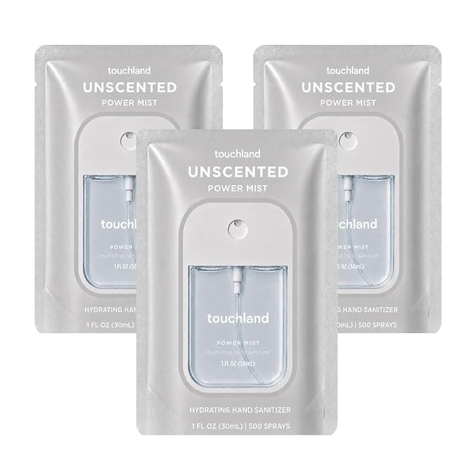 Touchland Hand Sanitizer Spray, Unscented Trio - 3 x 1 FL OZ | Amazon (US)
