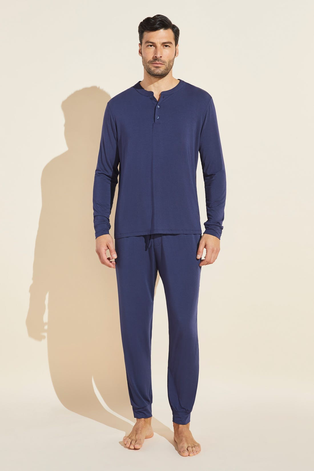 Henry TENCEL™ Modal Long PJ Set - True Navy - Eberjey | Eberjey
