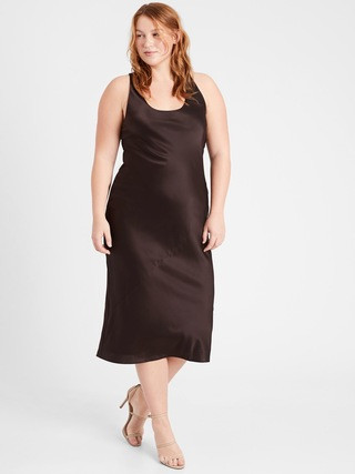 Heritage Bias-Cut Silk Dress | Banana Republic (US)