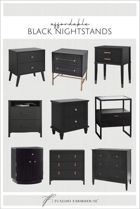 Affordable black nightstands. 

Bedroom furniture, small nightstands  

#LTKFind #LTKhome #LTKsalealert