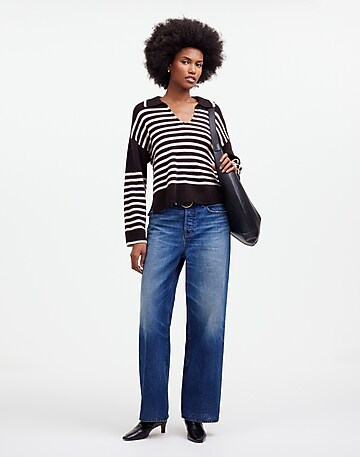 Cashmere-Wool Blend Polo Sweater | Madewell | Madewell
