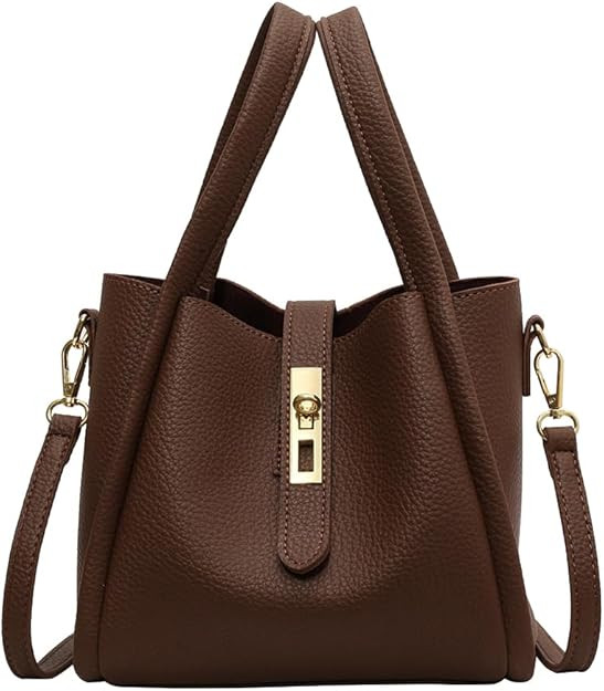 Bucket Bags for Women - Leather Crossbody Bucket Purse Small Handbag Trendy Vintage Shoulder Bag ... | Amazon (US)