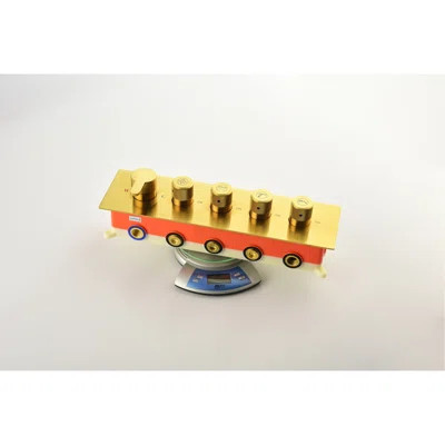 3 Body Sprays & Handheld Wall Mounted Shower, Brass, Natural Exhibition Waterfall Rain Shower System With In Gold, Brass Material | Wayfair North America