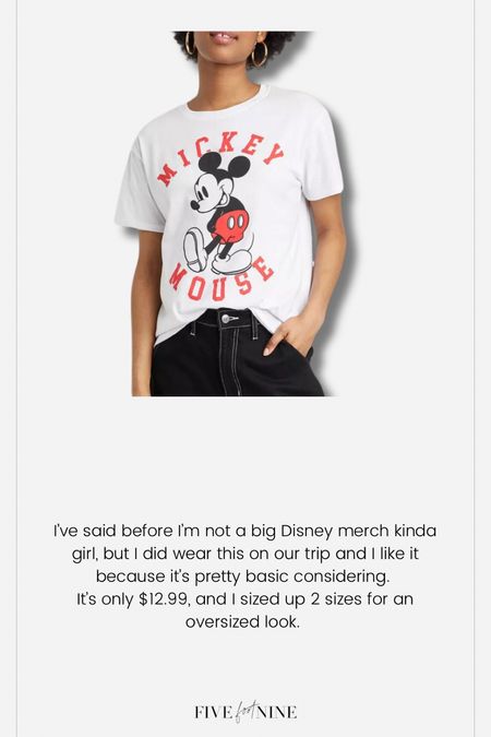 Mickey Mouse graphic tshirt - I sized up to a large for an oversized fit 

#LTKFindsUnder50 #LTKTravel