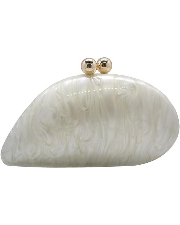 UMREN Seashell Chain Shoulder Bag for Women Acrylic Evening Clutch Bag Glitter Marble Purse Handb... | Amazon (US)