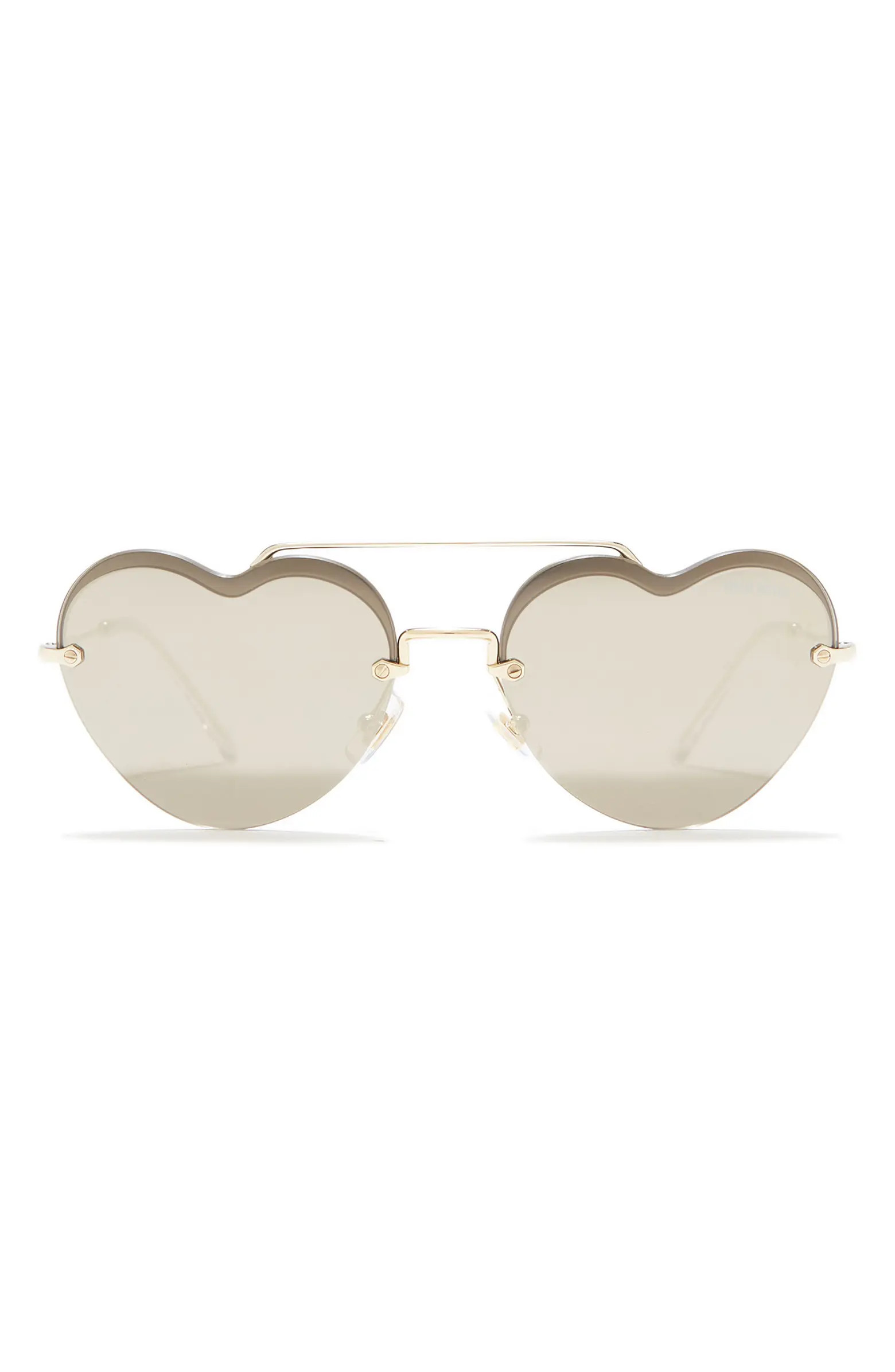 58mm Irregular Heart Sunglasses | Nordstrom Rack