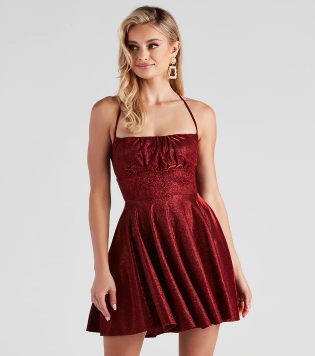Kaylee Formal Woven Glitter Party Dress | Windsor Stores