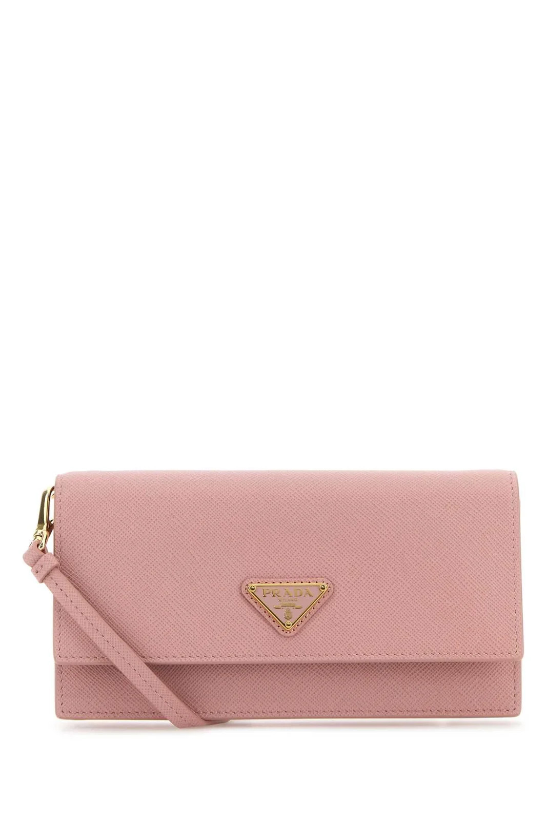 Prada Logo Plaque Magnetic-Clasp Mini Clutch Bag | Cettire Global