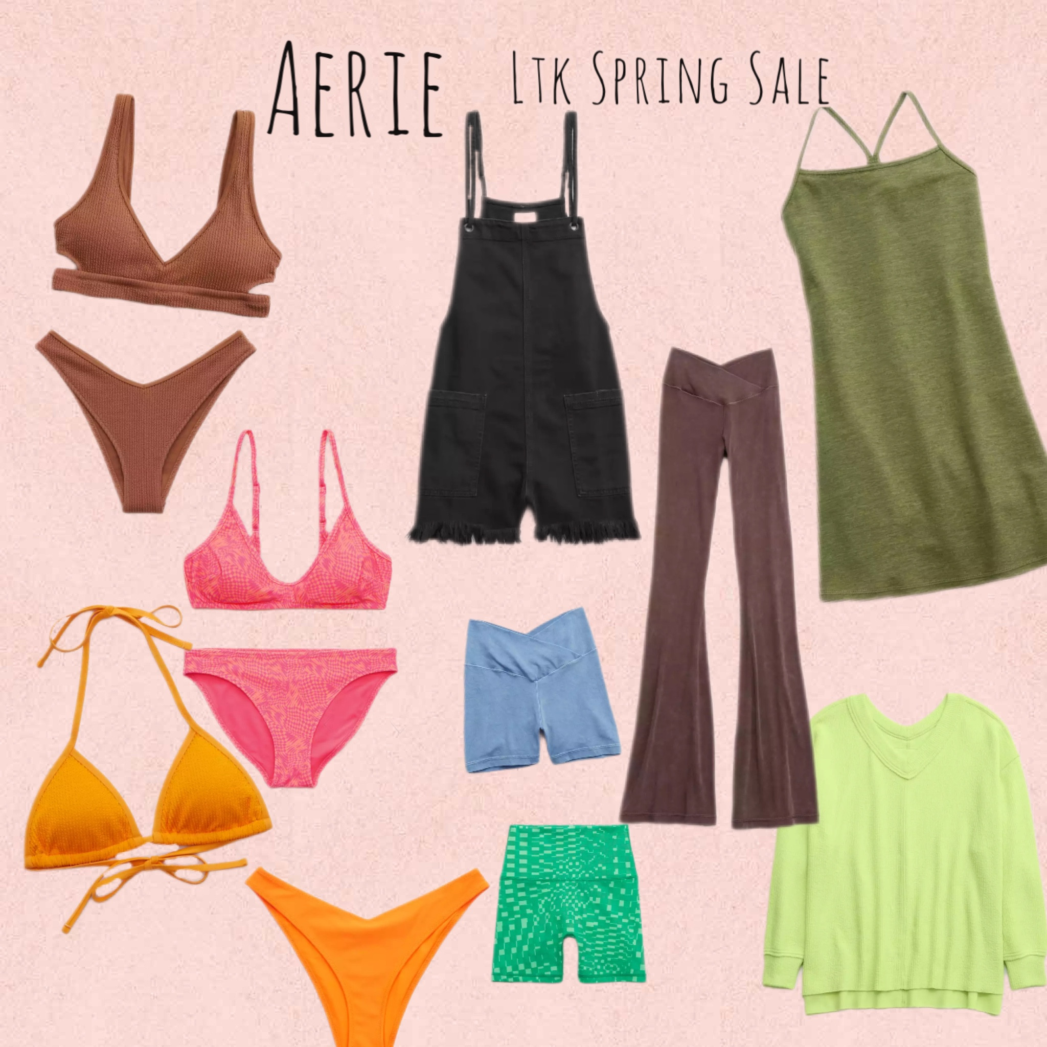 Aerie LTK sale favorites! Cross cross flare leggings, biker shorts, short overalls and bikinis! 
Spring casual wear 

#LTKSale #LTKstyletip #LTKsalealert