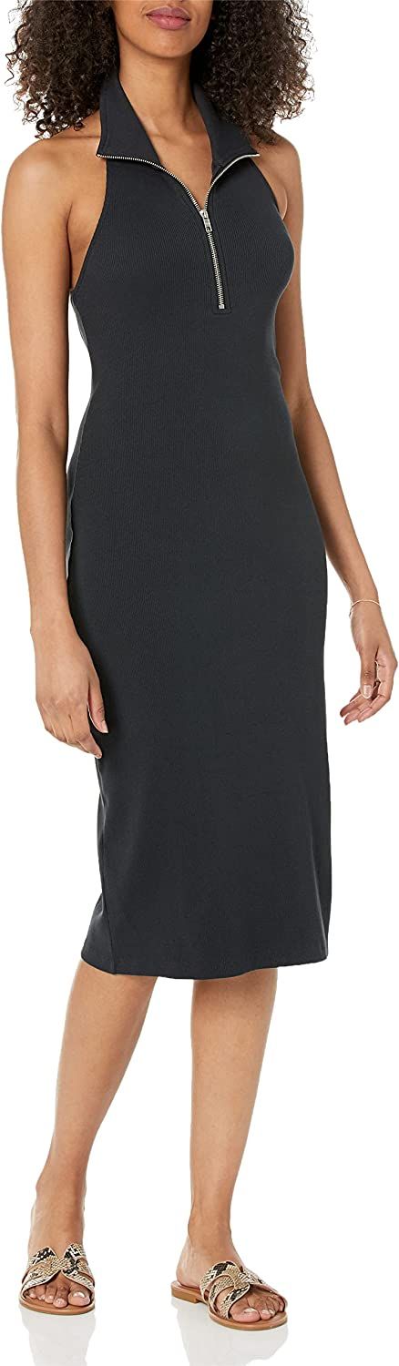 The Drop Women's Madelyn Fitted Half Zip Halter Midi Dress | Amazon (US)
