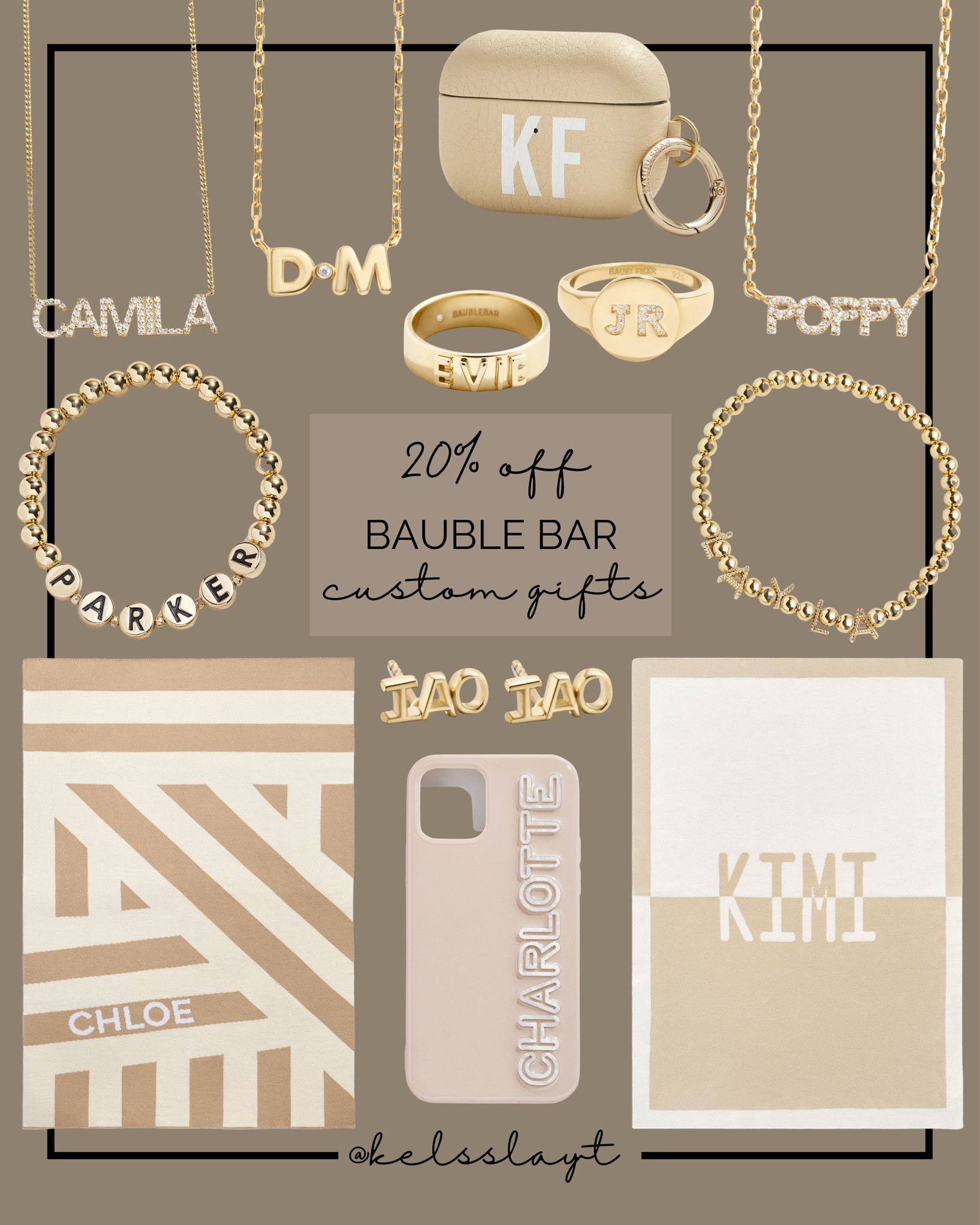 Bauble bar custom gifts on sale 20% off! Gift idea, holiday gift, Christmas gift, personalized gift

#LTKHoliday #LTKsalealert #LTKCyberweek