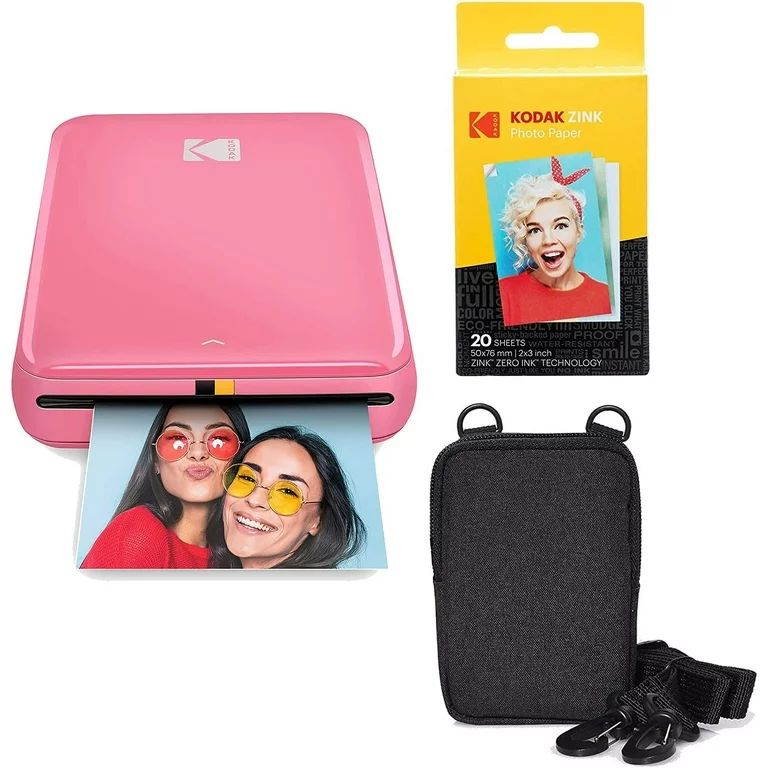Kodak Step Mobile Instant Photo Printer Go Bundle(Pink) for Ios & Android | Walmart (US)