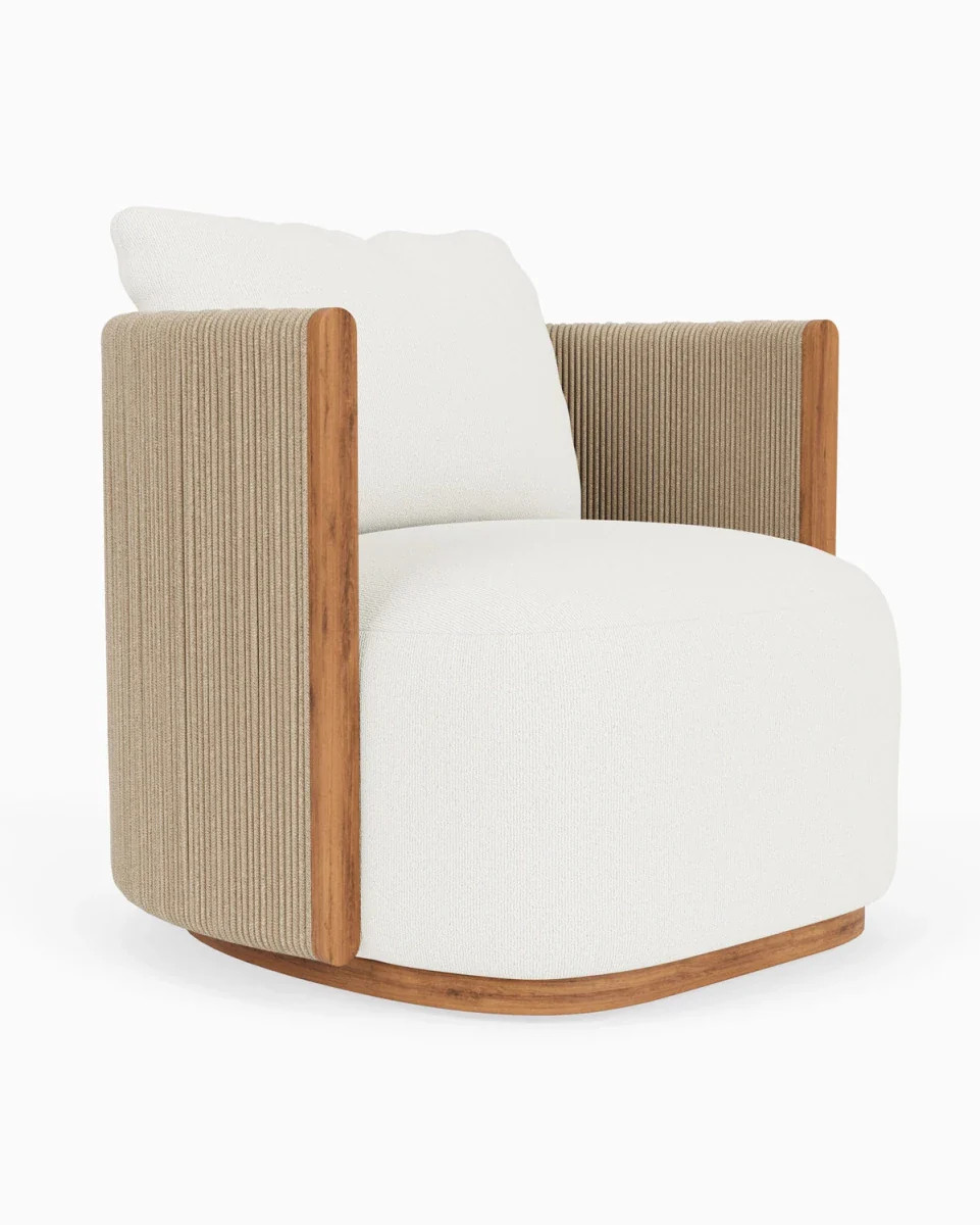 Outdoor Spruce Swivel Lounge Chair | Modern Swivel Seating | Denver Modern