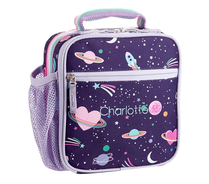 Mackenzie Rainbow Heart Galaxy Glow-in-the-dark Lunch Boxes | Pottery Barn Kids