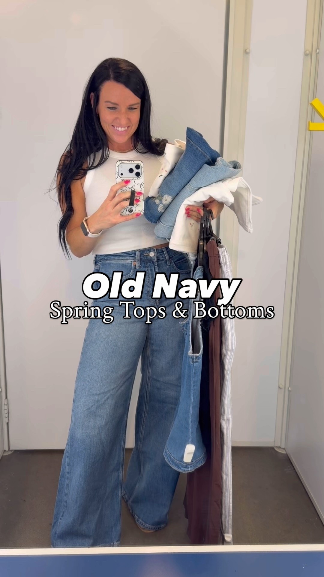 Old Navy spring and summer tops and bottoms! Almost everything is on sale. Many looks for teachers that would double for summer outings, day dates, and vacation!

Linen blend pants, white straight leg jeans, denim vest top, and basics like ribbed tank tops and trendy floral jeans.

Everything comes in more colors or patterns! All of the tops, jeans, and pants fit true to size - 1 am in a small.
EXCEPT— I sized up to a M in the tank top; I sized up to a medium in the brown Playa pants for a looser flow fit. (Let me know if you have any size questions.)


@oldnavy #oldnavy #oldnavystyle #springstyle #springoutfitideas Old Navy Super cash, summer tops and summer bottoms, spring outfits, vacation outfits, spring jeans, barrel pants, casual workwear, perfect for teachers!


#LTKSeasonal #LTKWorkwear #LTKSaleAlert