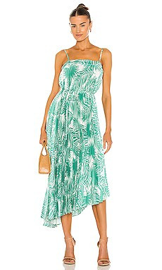 MILLY Irene Oversized Palm Print Dress in Jungle Green Multi from Revolve.com | Revolve Clothing (Global)