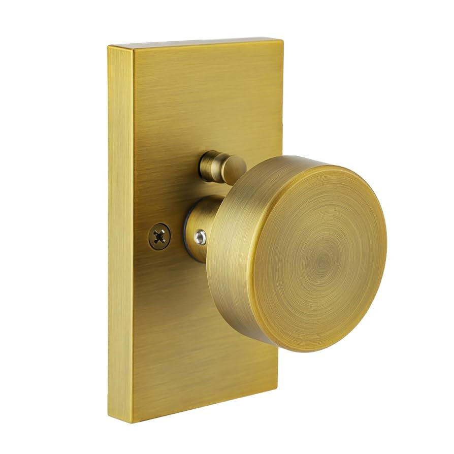 Antique Brass Door Knobs Interior with Lock, Modern Vintage Privacy Antique Door Knobs Door Handl... | Amazon (US)