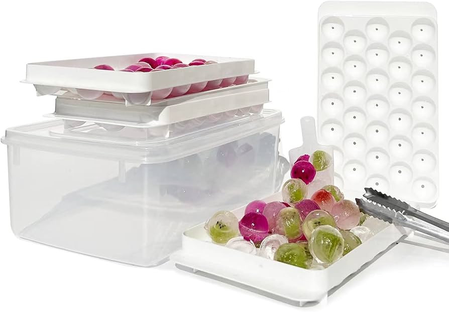 Ice Cube Tray, Round Ice Cube Trays for Freezer, Circle Ice Ball Maker Mold Making 1.2in X 99PCS ... | Amazon (US)