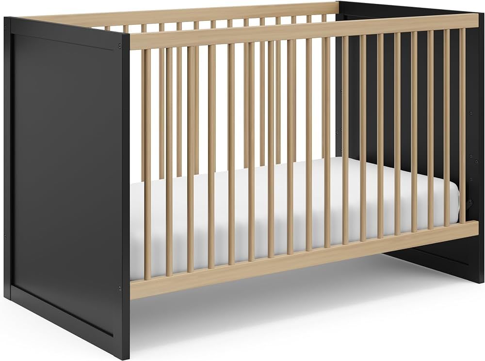 Amazon.com : Storkcraft Calabasas 3-in-1 Convertible Crib (Black with Driftwood) – GREENGUARD G... | Amazon (US)