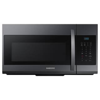 Samsung 30 in. W 1.7 cu. ft. Over the Range Microwave in Fingerprint Resistant Black Stainless St... | The Home Depot