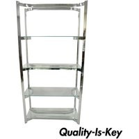 Vintage Mid Century Baughman Sculptural Chrome & Glass Etagere Bookcase Shelf | Etsy (US)