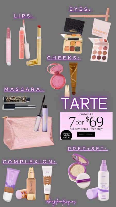 Tarte custom kit for only $69 plus free shipping!!! 

@tartecosmetics
#tartepartner

#LTKBeauty #LTKSaleAlert