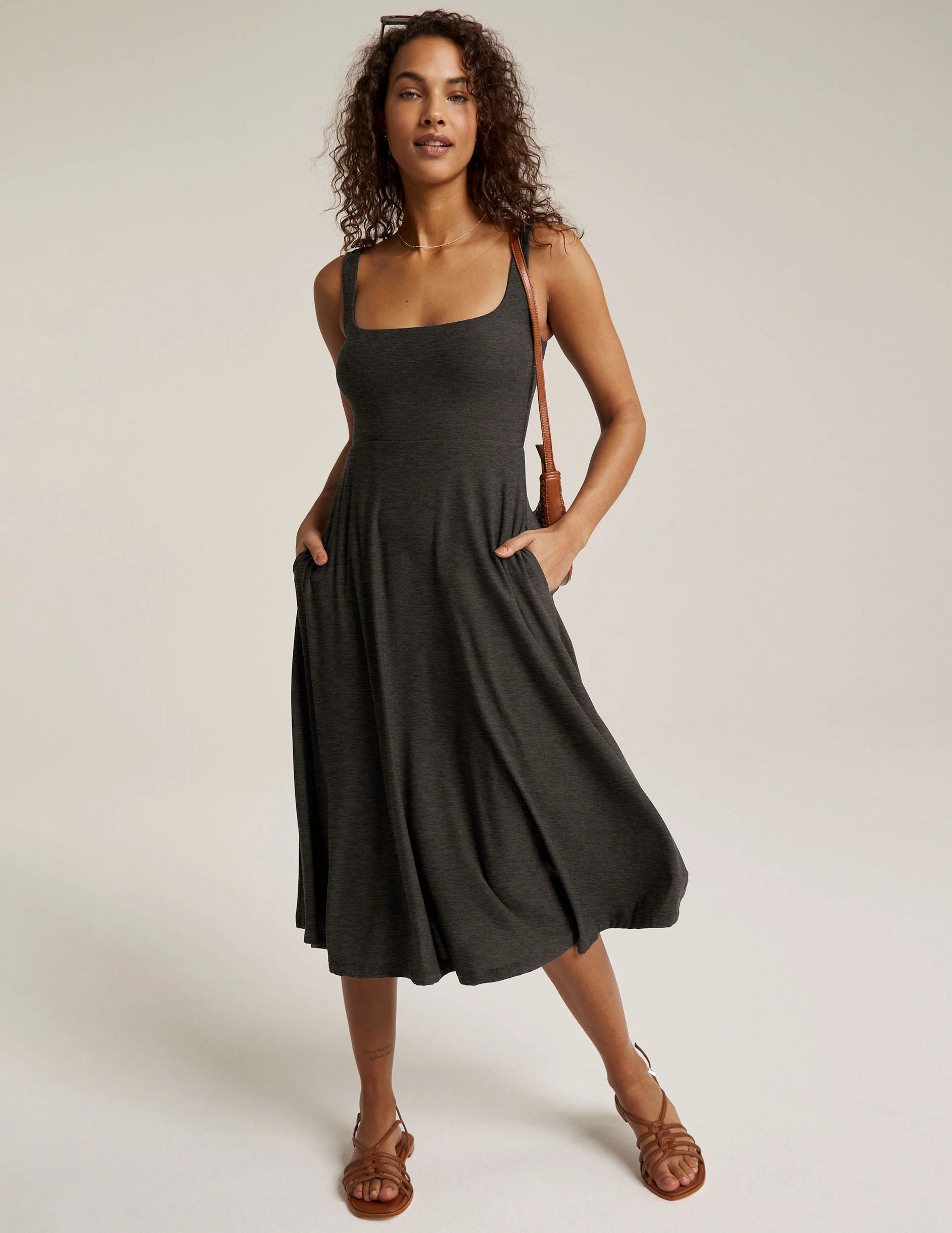 Featherweight At The Ready Square Neck Dress | Beyond Yoga | Beyond Yoga