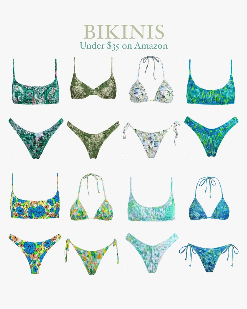 swimsuits, swimsuits 2024, swimwear, bikini set, bikinis 2024, triangl bikini, bikini amazon, amazon swimsuit, amazon bikini, triangl dupe, amazon swimsuits, green bikini, floral bikini

#LTKfindsunder50 #LTKswim