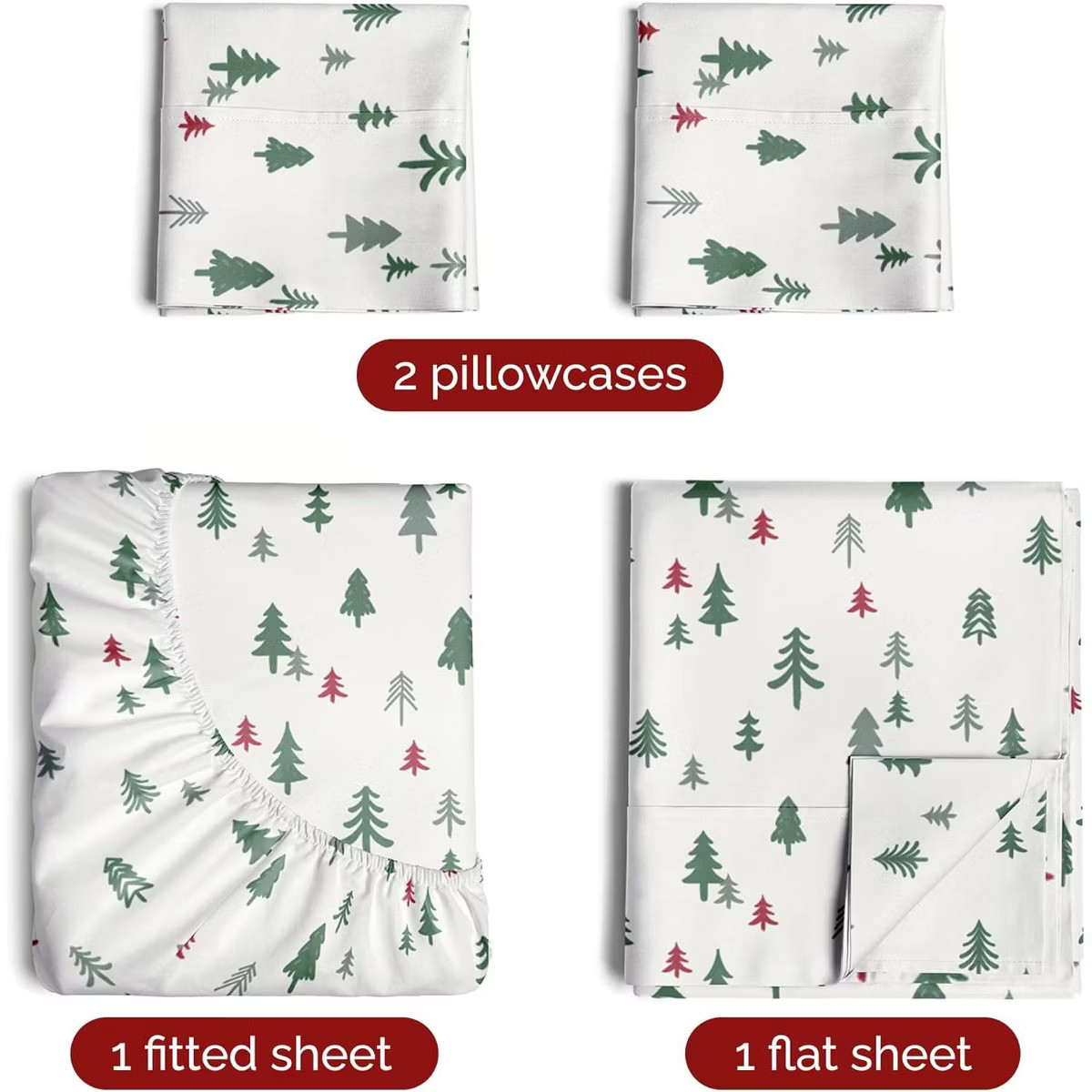 CGK Linens 4 Piece Christmas Pattern Sheet Set - Soft, Wrinkle-Resistant Holiday Bedding in Chris... | Target