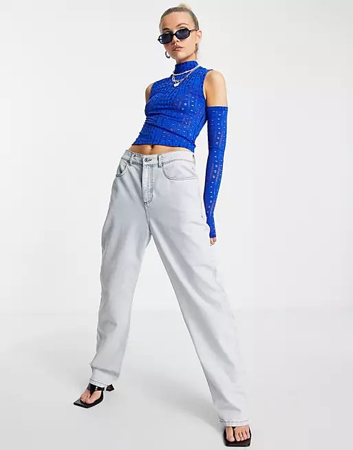 Jaded London cut out high neck jersey top with matching sleeves | ASOS (Global)