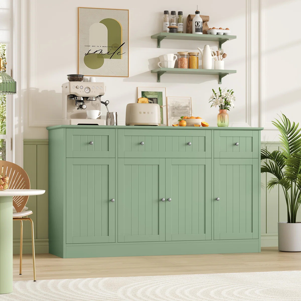 Arnolf 55.1" Modern Sideboard Buffet with Adjustable Shelves | Wayfair North America