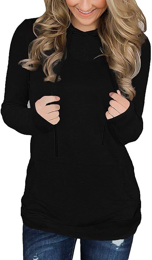 Amstt Women's Casual Long Sleeve Pullover Hoodie Sweatshirt Tops with Pocket | Amazon (US)